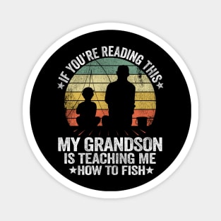 Funny Fishing Buddy Grandpa & Grandson Gift Idea Fathers Day Magnet